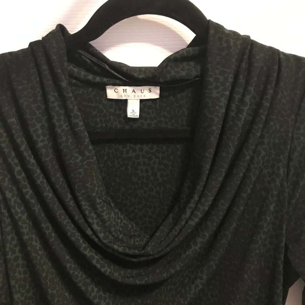 Chaus New York Cowl Neck Dress with Sleeves